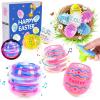 imageVatos Easter Toys Eggs for Kids  6 Pack Lighting ampamp Spining ampamp Singing Plastic Colorful Easter Toys Egss Easter Basket Stuffers Party Favors Easter Toys Gifts for Kids 3 Boys Girls