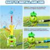 imageVATOS Kids Outdoor Water Play Sprinklers 2 in 1 Frog Sprinkler Spinning Spray Game ampamp Catch Ball Game Toddler Summer Water Play Set Splash Water Play Toys for Boys Girls Dogs Pets Backyard Garden