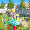 imageVATOS Water Table for Toddlers 3 in 1 Kids Outdoor Water Play Table Rain Showers Splash Pond Toys 31PCS Sensory Activity Sand Table Outside Backyard Summer Beach Toys for Boys Girls Age 3 4 5 6
