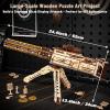 imageVATOS 3D Wooden Puzzle Machine Gun Model with Rubber BandsWooden Puzzles for Adults 344pcs Wood Puzzles DIY Building Model Kits  Excellent for Adult Teens and Craft Enthusiasts Ages 14