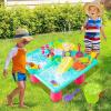 imageVATOS Water Table for Toddlers 134in1 Outdoor Kids Water Table Play Toys25 Piece Summer Water Table Sensory Activity SetToddler Sand and Water Table for Boys Girls Outdoor Backyard Park Beach