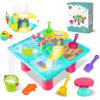 imageVATOS Water Table for Toddlers 134in1 Outdoor Kids Water Table Play Toys25 Piece Summer Water Table Sensory Activity SetToddler Sand and Water Table for Boys Girls Outdoor Backyard Park Beach