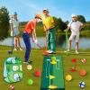 imageVATOS Golf Set for Kids 34PCS Kids Golf Clubs Kit with DoubleSided Golf Board Golf cart 4 Colorful Golf Clubs 14 Balls 2 Practice Holes ampamp Bases Golf mat Toddler Golf Set Game for Boys Girls