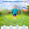 imageVATOS 2in1 Water Sprinkler Outdoor Yard Toy for Kids 255ft Splash Jump Rope Toys 12 Spray Holes Outside Sprinkler Skipping Rope Team Game for Backyard Beach Park ampamp Summer Party FunBlue