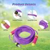 imageVATOS 2in1 Water Sprinkler Outdoor Yard Toy for Kids 255ft Splash Jump Rope Toys 12 Spray Holes Outside Sprinkler Skipping Rope Team Game for Backyard Beach Park ampamp Summer Party FunPurple