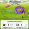 imageVATOS 2in1 Water Sprinkler Outdoor Yard Toy for Kids 255ft Splash Jump Rope Toys 12 Spray Holes Outside Sprinkler Skipping Rope Team Game for Backyard Beach Park ampamp Summer Party FunPurple