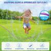 imageVATOS 2in1 Water Sprinkler Outdoor Yard Toy for Kids 255ft Splash Jump Rope Toys 12 Spray Holes Outside Sprinkler Skipping Rope Team Game for Backyard Beach Park ampamp Summer Party FunPurple