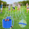 imageVATOS 2in1 Water Sprinkler Outdoor Yard Toy for Kids 255ft Splash Jump Rope Toys 12 Spray Holes Outside Sprinkler Skipping Rope Team Game for Backyard Beach Park ampamp Summer Party FunBlue