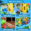 imageVATOS 3Tier Sand Water Table Toys for Kids with Water Pumb ampamp Umbrella Kids Splash Water Play Table Toys for Outside Outdoor Backyard Toddler Sensory Water Table for Toddlers Boys Girls