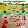 imageVATOS 2in1 Light up Golf Toy Set Golf Chipping Game ampamp Bean Bag Toss with 6 LED Targets 2 Clubs 18 Balls Night Golfs Play for Indoor Outdoor Party Yard Golfer Gifts Sports Toys for Kids 512