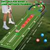 imageVATOS Golf Putting Mat Indoor for Kids  Golf Game Set with LED Balls Glow Cups Irons ampamp Putters Portable Putting Green Outdoor for Home Backyard Office Party Golfing Gifts for Kids 614