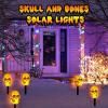 imageVATOS Halloween Decorations Outdoor Skull Solar Lights  5Pack Skeleton Outside Pathway Lights Waterproof Solar Powered Skull Stakes Lights Scary Halloween Outdoor Lighted Holiday Party Yard Decor