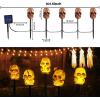 imageVATOS Halloween Decorations Outdoor Skull Solar Lights  5Pack Skeleton Outside Pathway Lights Waterproof Solar Powered Skull Stakes Lights Scary Halloween Outdoor Lighted Holiday Party Yard Decor