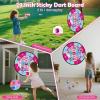 imageVATOS 2 Pack Bow and Arrow Toy with LED Light  4 in 1 Archery ampamp Dart Game Set with 20 Suction Cup Arrows Shark Glow Target ampamp Dart Board  IndoorOutdoor Birthday Gift for Kids Boys Girls Ages 512Pink