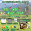 imageVATOS Light up Golf Putting Game Set  Glow Golf Toy with 4 LED Holes 4 Balls 2 Glow Extendable Putter Build Your Own Course at Home Indoor Outdoor Yard Office Golf Gifts for Kids Adults Golfer