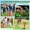 imageVATOS Light up Golf Putting Game Set  Glow Golf Toy with 4 LED Holes 4 Balls 2 Glow Extendable Putter Build Your Own Course at Home Indoor Outdoor Yard Office Golf Gifts for Kids Adults Golfer