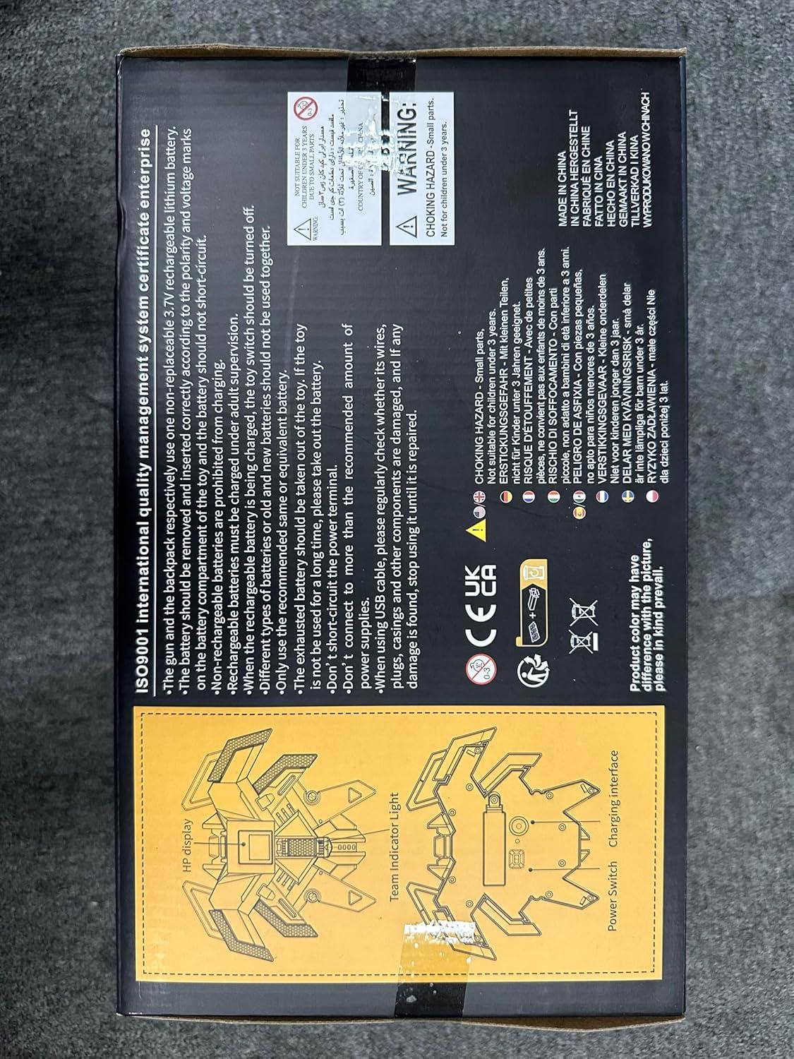 imageVATOS Rechargeable Infrared Gun Set  4 Infrared Tag Sets with Vest Rechargeable Battery 4in1 Charger Upgraded Indoor Outdoor Game for Adults Kids Toy Gifts for Boys Girls Age 612 Years Old