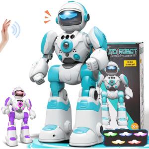 imageVATOS Robot Toys for Kids Remote Control Robot with Record Voice ampamp Gesture Sensing Control Rechargeable Programmable Music Dancing Functions Cool Birthday Gift for Toddler Boys Age 3 4 5 6 Years Old