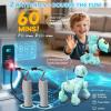 imageVATOS New Kids Smart Remote Control Robot Dog17 Fun Interactive Functions Intelligent Programmable Kid Robotic Puppy with 2 Batteries Singing Dancing Walking Robot Dog Toy for Kids 38 Year Blue