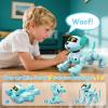 imageVATOS New Kids Smart Remote Control Robot Dog17 Fun Interactive Functions Intelligent Programmable Kid Robotic Puppy with 2 Batteries Singing Dancing Walking Robot Dog Toy for Kids 38 Year Blue