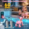 imageVATOS New Kids Smart Remote Control Robot Dog17 Fun Interactive Functions Intelligent Programmable Kids Robotic Puppy with 2 Batteries Singing Dancing Walking Robot Dog Toy for Girls 38 Year Pink