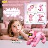 imageVATOS New Kids Smart Remote Control Robot Dog17 Fun Interactive Functions Intelligent Programmable Kids Robotic Puppy with 2 Batteries Singing Dancing Walking Robot Dog Toy for Girls 38 Year Pink