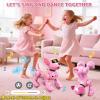 imageVATOS New Kids Smart Remote Control Robot Dog17 Fun Interactive Functions Intelligent Programmable Kids Robotic Puppy with 2 Batteries Singing Dancing Walking Robot Dog Toy for Girls 38 Year Pink