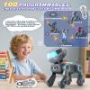 imageVATOS Remote Control Robot Dog Toy for Kids Smart Programmable Robotic Dog with MultiColor LED Eyes ampamp Bluetooth Player Singing Dancing Interactive Robot Puppy for Boys Girls Ages 310 GreyGrey