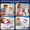 imageVATOS Remote Control Robot Dog Toy for Kids Smart Programmable Robotic Dog with MultiColor LED Eyes ampamp Bluetooth Player Singing Dancing Interactive Robot Puppy for Boys Girls Ages 310 GreyWhite
