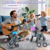 imageVATOS Remote Control Robot Dog Toy for Kids Smart Programmable Robotic Dog with MultiColor LED Eyes ampamp Bluetooth Player Singing Dancing Interactive Robot Puppy for Boys Girls Ages 310 GreyGrey