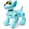 imageVATOS New Kids Smart Remote Control Robot Dog17 Fun Interactive Functions Intelligent Programmable Kid Robotic Puppy with 2 Batteries Singing Dancing Walking Robot Dog Toy for Kids 38 Year Blue