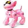 imageVATOS New Kids Smart Remote Control Robot Dog17 Fun Interactive Functions Intelligent Programmable Kids Robotic Puppy with 2 Batteries Singing Dancing Walking Robot Dog Toy for Girls 38 Year Pink