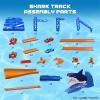 imageVATOS Shark Toys Car Track Set Dual Loop Race Track Toy for Boys Shark Car Racing Tracks with 2 Race Cars ampamp Launchers Jumping Raceway Playset Kids Toys Gift for Boys Girls 3 4 5 6 7 8 Year Old