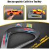 imageVATOS Slot Car Track Set for Kids 4 Rechargeable Crash Race Cars 2 Accumulator Chargers 2 in 1 DIY Slot Car Race Cars Toy for Boys Girls 3 4 5 6 7 8 9 10 Years Old