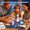 imageVATOS Space Science Circuit Kits for Kids  31PCS Electronics Exploration STEM Kit with 100 Projects Rocket Launcher ampamp Light Up Astronaut  Educational Learning Toy Gift for Boys Girls Ages 6
