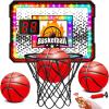 imageVATOS Basketball Hoop Indoor for Kids Light up Basketball Hoops with 6 Color LED Lighting Remote Controller Scoreboard ampamp 3 Balls Over The Door Basketballs Game Toys Gifts for Kids 512 Boys Girls