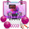imageVATOS Basketball Hoop for Girls Indoor LED Basketball Hoop with 7 Color Lights Glowing Rim Scoreboard ampamp Remote Controller Basketball Set Sports Toys Birthday Gifts for Girls Kids Teens 512
