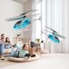 imageVATOS RC Helicopter for Boys 24G Remote Control Helicopter with LED Light for Kids 12 Years Old Fixed Height OneKey TakeOff Indoor RC Planes Ideal Festival Gifts for Boys AdultsBlue