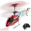 imageVATOS RC Helicopter for Boys 24G Remote Control Helicopter with LED Light for Kids 12 Years Old Fixed Height OneKey TakeOff Indoor RC Planes Ideal Festival Gifts for Boys AdultsRed