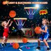 imageVATOS 2 Pcs LED Basketball Hoop Toy Set  Mini Basketball Hoop Indoor for Kids with 2 Game Mode Sound Effect AutoScore ampamp 4 Balls Stickon Basketball Hoop Toy Sport Game for Kids 38