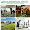 imageVATOS Upgraded Golf Putting Mat Indoor for kids  Golf Game Set with LED Balls Glow Cups Irons ampamp Putters Portable Putting Green Outdoor for Home Backyard Office Party Golfing Gifts for Kids Adults