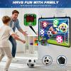 imageVATOS Electronic Scoring Soccer Toy Game Set for Kids Indoor Outdoor Soccer Training Target with RealTime Scoring 2 Modes Fabric Goal and 2 Soft Balls Fun Sport Birthday Ages 3