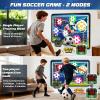 imageVATOS Electronic Scoring Soccer Toy Game Set for Kids Indoor Outdoor Soccer Training Target with RealTime Scoring 2 Modes Fabric Goal and 2 Soft Balls Fun Sport Birthday Ages 3