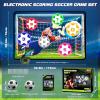imageVATOS Electronic Scoring Soccer Toy Game Set for Kids Indoor Outdoor Soccer Training Target with RealTime Scoring 2 Modes Fabric Goal and 2 Soft Balls Fun Sport Birthday Ages 3