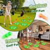 imageVATOS Light up Golf Putting Game Set  Glow Golf Toy with 6 LED Holes 6 Balls 2 Glow Extendable Putter Build Your Own Course at Home Indoor Outdoor Yard Office Golfs Gifts for Kids Adults Golfer