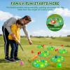 imageVATOS Light up Golf Putting Game Set  Glow Golf Toy with 6 LED Holes 6 Balls 2 Glow Extendable Putter Build Your Own Course at Home Indoor Outdoor Yard Office Golfs Gifts for Kids Adults Golfer