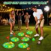 imageVATOS Light up Golf Putting Game Set  Glow Golf Toy with 6 LED Holes 6 Balls 2 Glow Extendable Putter Build Your Own Course at Home Indoor Outdoor Yard Office Golfs Gifts for Kids Adults Golfer