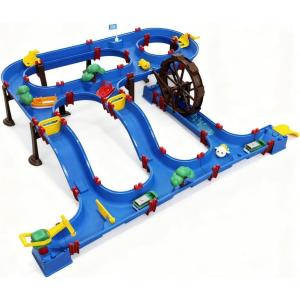 imageVATOS 2Tier Outdoor Water Wheels Kids Water Table 99PCS DIY Toddlers Water Table Toys Playset Pool Waterway Toy with Pump Summer Outside Activity Funs for Toddler Boys Girls Ages 48 35