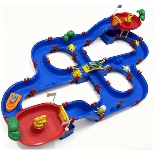 imageVATOS Kids Outdoor Water Wheels Toys 96PCS DIY Water Table Beach Toy on Backyard Lawn Park Pool Waterway Toy with 2 Boats Summer Outside Activity Funs for Toddler Boys Girls Ages 48 35