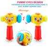 imageVATOS Musical Light Hammer Toy for Babies 1218 Months  Infant Hammer with Sounds and Lights for 1 Year Olds